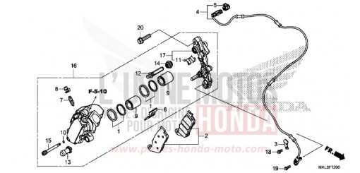 ETRIER DE FREIN AVANT NC750XAK de 2019